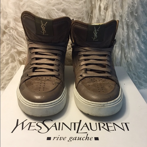 YSL sneakers beige sneakers high top size 38.5 - Picture 2 of 4